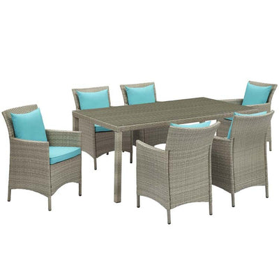 Product Image: EEI-4015-LGR-TRQ-SET Outdoor/Patio Furniture/Patio Dining Sets