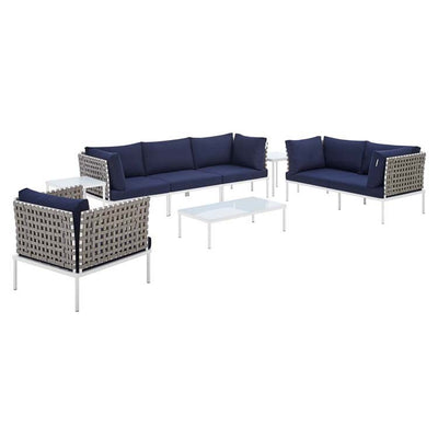 EEI-4947-TAN-NAV-SET Outdoor/Patio Furniture/Patio Conversation Sets