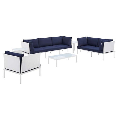 Product Image: EEI-4948-WHI-NAV-SET Outdoor/Patio Furniture/Patio Conversation Sets