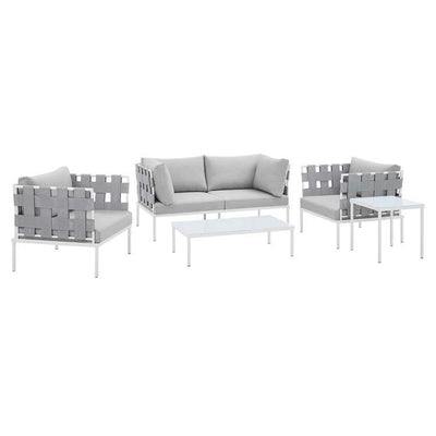 Product Image: EEI-4925-GRY-GRY-SET Outdoor/Patio Furniture/Patio Conversation Sets