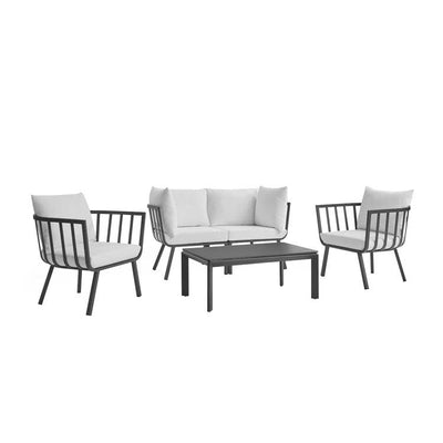 Product Image: EEI-3786-SLA-WHI Outdoor/Patio Furniture/Patio Conversation Sets