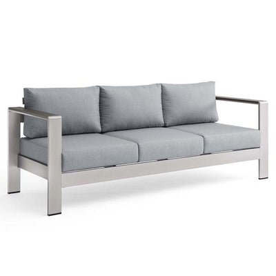 EEI-3917-SLV-GRY Outdoor/Patio Furniture/Outdoor Sofas