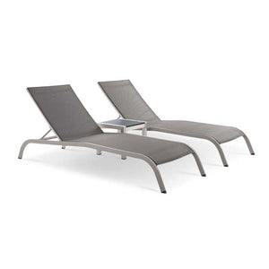 EEI-4006-GRY-SET Outdoor/Patio Furniture/Outdoor Chaise Lounges