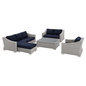 EEI-4356-LGR-NAV Outdoor/Patio Furniture/Patio Conversation Sets