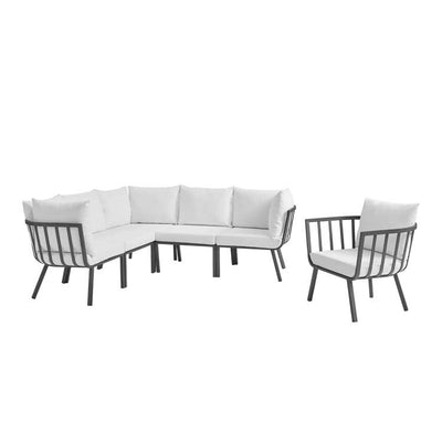 Product Image: EEI-3791-SLA-WHI Outdoor/Patio Furniture/Patio Conversation Sets