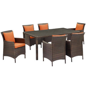 EEI-4032-BRN-ORA-SET Outdoor/Patio Furniture/Patio Dining Sets