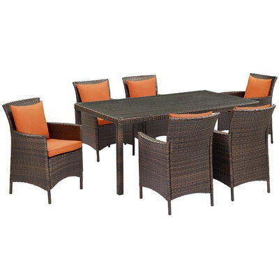 Product Image: EEI-4032-BRN-ORA-SET Outdoor/Patio Furniture/Patio Dining Sets