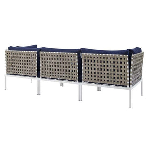 EEI-4966-TAN-NAV Outdoor/Patio Furniture/Outdoor Sofas