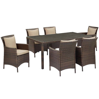 Product Image: EEI-4032-BRN-BEI-SET Outdoor/Patio Furniture/Patio Dining Sets