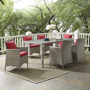 EEI-4015-LGR-RED-SET Outdoor/Patio Furniture/Patio Dining Sets
