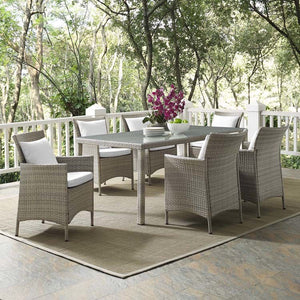 EEI-4015-LGR-WHI-SET Outdoor/Patio Furniture/Patio Dining Sets