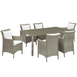 EEI-4015-LGR-WHI-SET Outdoor/Patio Furniture/Patio Dining Sets