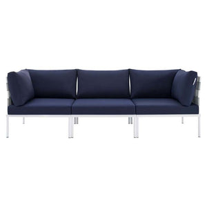 EEI-4968-GRY-NAV Outdoor/Patio Furniture/Outdoor Sofas