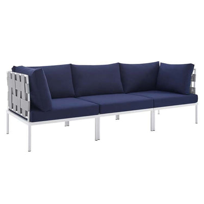 EEI-4968-GRY-NAV Outdoor/Patio Furniture/Outdoor Sofas
