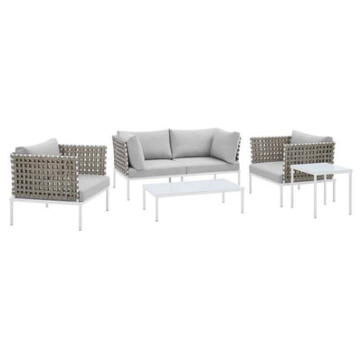 Product Image: EEI-4693-TAN-GRY-SET Outdoor/Patio Furniture/Patio Conversation Sets