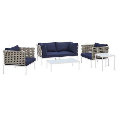 Product Image: EEI-4693-TAN-NAV-SET Outdoor/Patio Furniture/Patio Conversation Sets