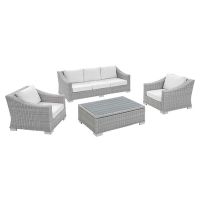 Product Image: EEI-4359-LGR-WHI Outdoor/Patio Furniture/Patio Conversation Sets