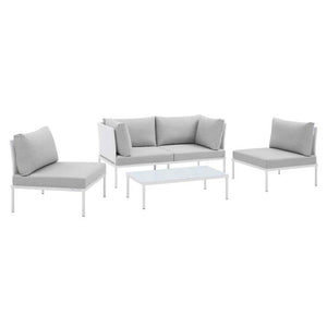 EEI-4690-WHI-GRY-SET Outdoor/Patio Furniture/Patio Conversation Sets