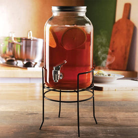 Orchard Hill 1 Gallon Beverage Dispenser with Wire Stand