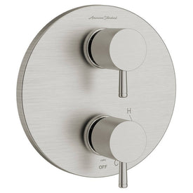 Serin Two-Handle Integrated Shower Diverter Trim Only with Lever Handles - Brushed Nickel