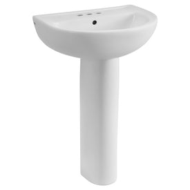 Reliant 22" Pedestal Sink with Three Holes for 4" Centerset Faucet