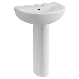 Reliant 22" Pedestal Sink with Three Holes for 8" Widespread Faucet