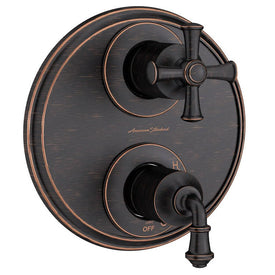 Delancey Two-Handle Integrated Shower Diverter Trim Only with Cross Handles - Legacy Bronze