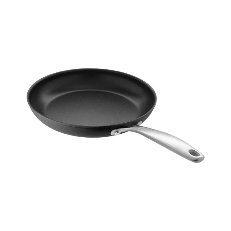 OXO Obsidian Carbon Steel 12 Fry Pan with Silicone Sleeve Black