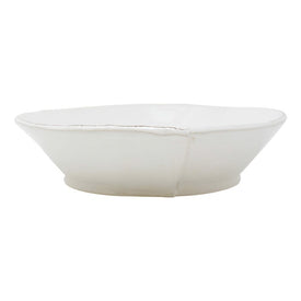 Lastra Large Shallow Serving Bowl - White