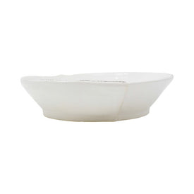 Lastra Medium Shallow Serving Bowl - White