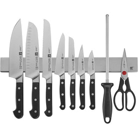 Pro Ten-Piece Set with 17.5" Stainless Steel Magnetic Knife bar