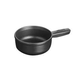 12 oz Mini Cast Iron Fondue Pot - Black
