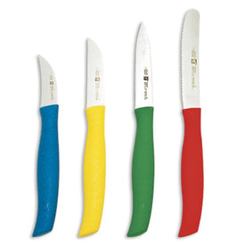 Twin Grip Four-Piece Multi-Colored Paring Knife Set