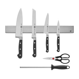 Professional "S" Seven-Piece Knife Set with 17.5" Stainless Steel Magnetic Knife Bar