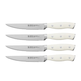 Forged Accent Four-Piece Steak Knife Set - White
