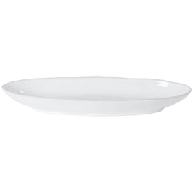 Livia 16" Oval Platter - White