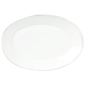 Melamine Lastra Oval Platter - White
