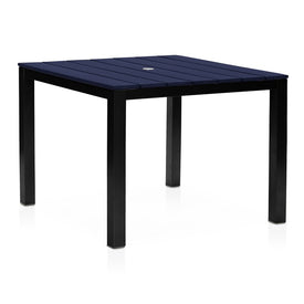 Park City Modern Outdoor 40" Square Dining Table - Black/Navy