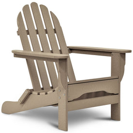 Static (Non-Folding) Adirondack Chair - Weathered Wood