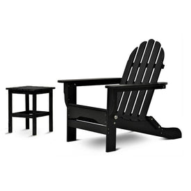 The Adirondack Chair/Side Table - Black