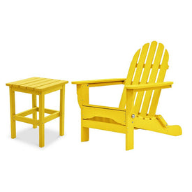 The Adirondack Chair/Side Table - Lemon Yellow