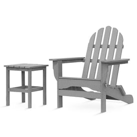 The Adirondack Chair/Side Table - Light Gray