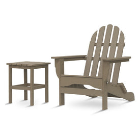 The Adirondack Chair/Side Table - Weathered Wood