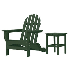 The Adirondack Chair/Side Table - Forest Green