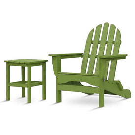 The Adirondack Chair/Side Table - Lime Green