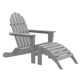 The Adirondack Chair/Ottoman - Light Gray