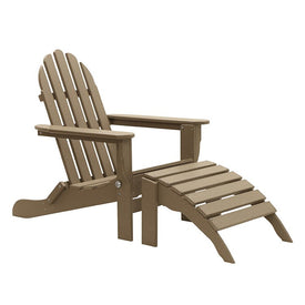 The Adirondack Chair/Ottoman - Weathered Wood