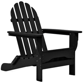 Static (Non-Folding) Adirondack Chair - Black