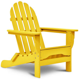 Static (Non-Folding) Adirondack Chair - Lemon Yellow
