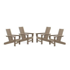 Aria Adirondack Chairs Set of 4 - Weathered Wood